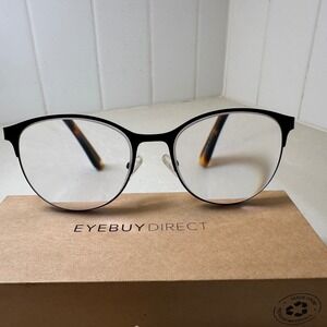 Eyebuydirect KALI Eyeglasses Frames‎ Only 54-18-140 Black Metal Tortoise Shell